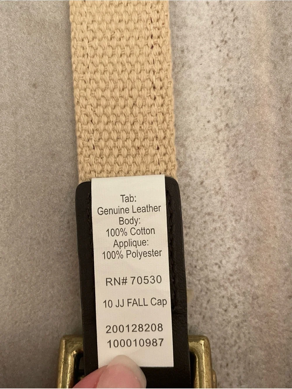 Janie and Jack Boys Bulldog Embroidered D-Ring Preppy Canvas Belt Size 2T-3T